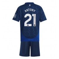 Camisa de time de futebol Manchester United Antony #21 Replicas 2º Equipamento Infantil 2024-25 Manga Curta (+ Calças curtas)